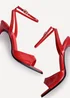Linzi Jazz Red Faux Leather Stiletto High Heels - 4 Image 5