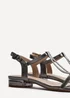 Linzi Lavish Grey Lizard T Bar Looped Low Block Sandal - Size 5 Image 5