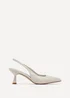 Linzi Presley Sand Faux Leather Sling Back Low Court Heel - Size 6 Image 2