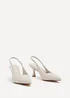 Linzi Presley Sand Faux Leather Sling Back Low Court Heel - Size 6 Image 3