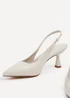 Linzi Presley Sand Faux Leather Sling Back Low Court Heel - Size 6 Image 4