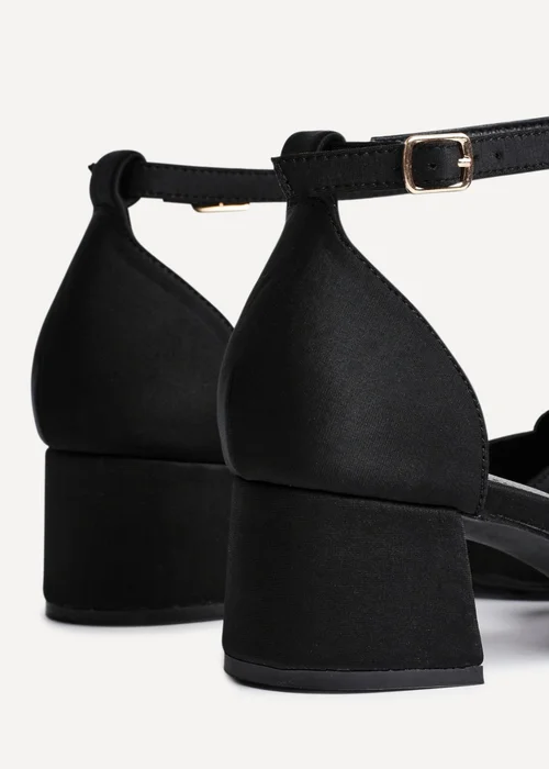 Linzi Orla Black Scuba Low Block Court Heel - Size 6 Image 4