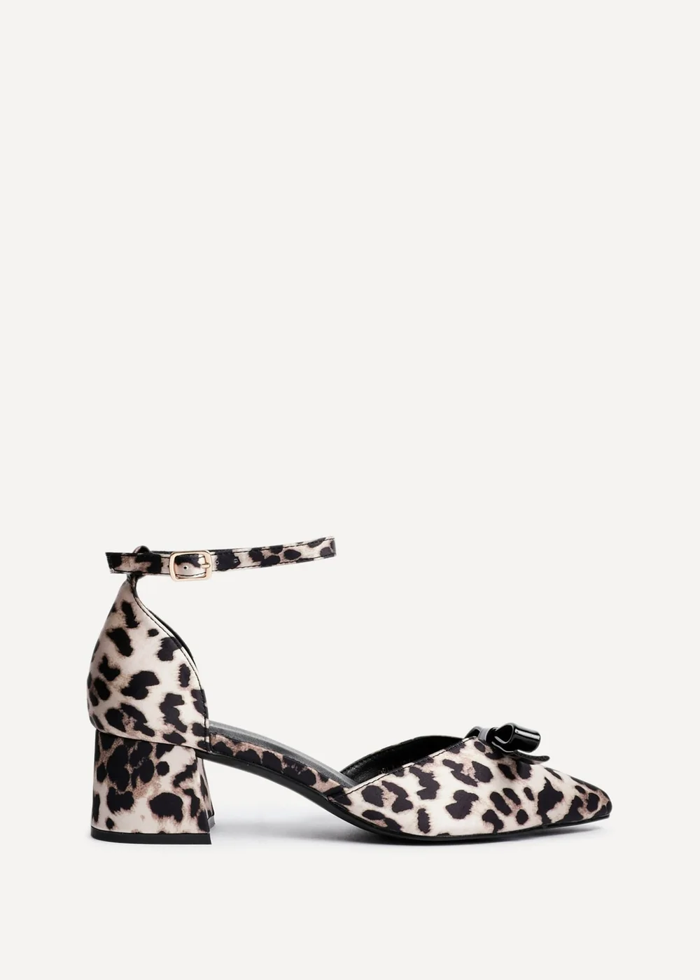 Linzi Orla Leopard Print Scuba Low Block Court Heel - Size 6 Image 2