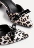 Linzi Orla Leopard Print Scuba Low Block Court Heel - Size 6 Image 4