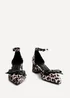 Linzi Orla Leopard Print Scuba Low Block Court Heel - Size 6 Image 3