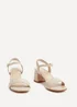Linzi Darcie Sand Faux Leather Low Chunky Block Heeled Sandal - Size 5 Image 3
