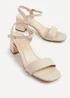 Linzi Darcie Sand Faux Leather Low Chunky Block Heeled Sandal - Size 5 Image 5