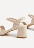 Linzi Darcie Sand Faux Leather Low Chunky Block Heeled Sandal - Size 5 Image 4