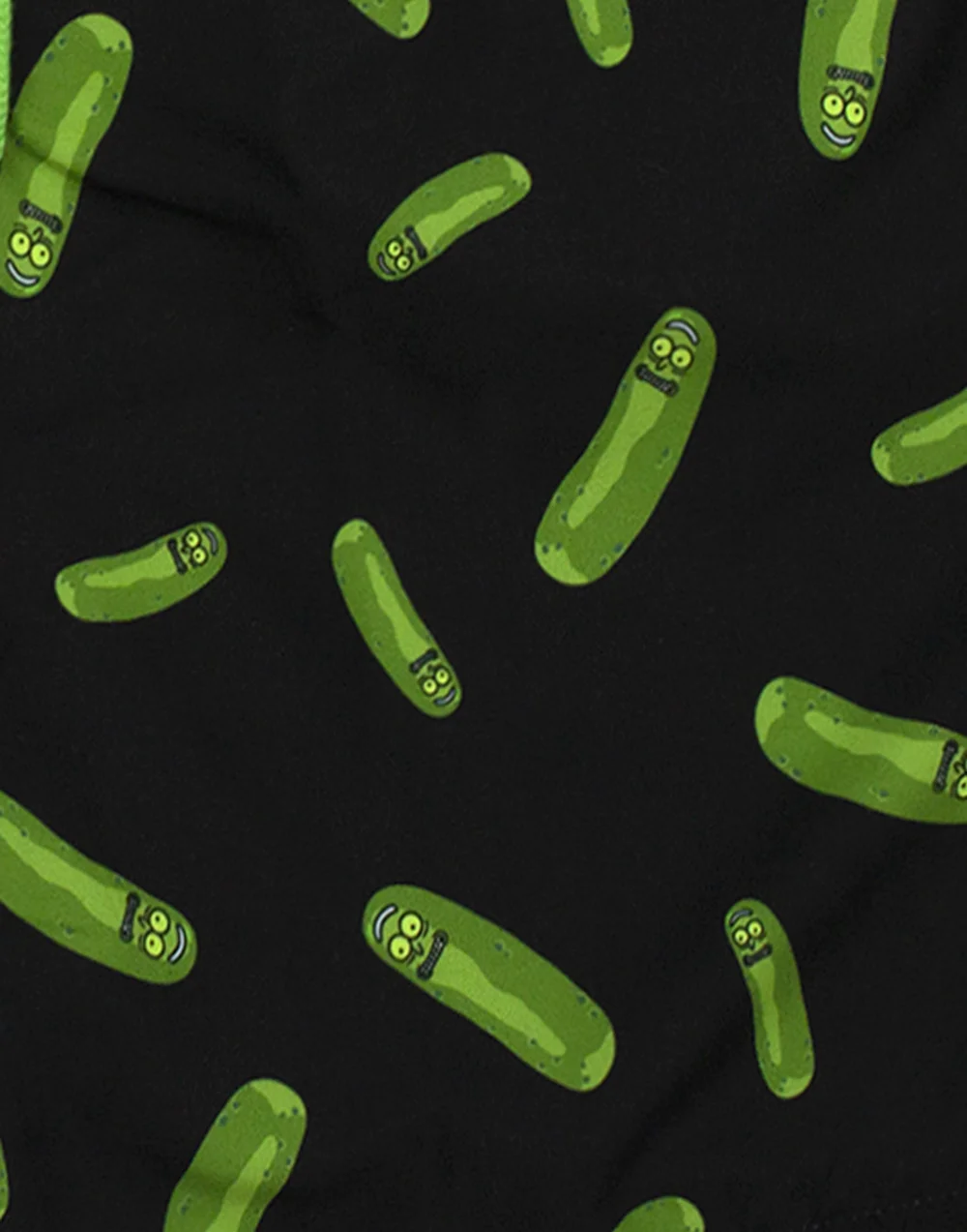 Rick & Morty Black Pickle Rick Swim Shorts - Medium Image 3