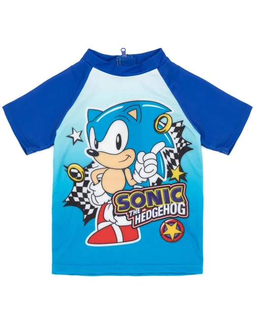 Sonic The Hedgehog Kids Blue 2 Piece Swim Set (3-10 Years) - Age 6-7 Years Image 4