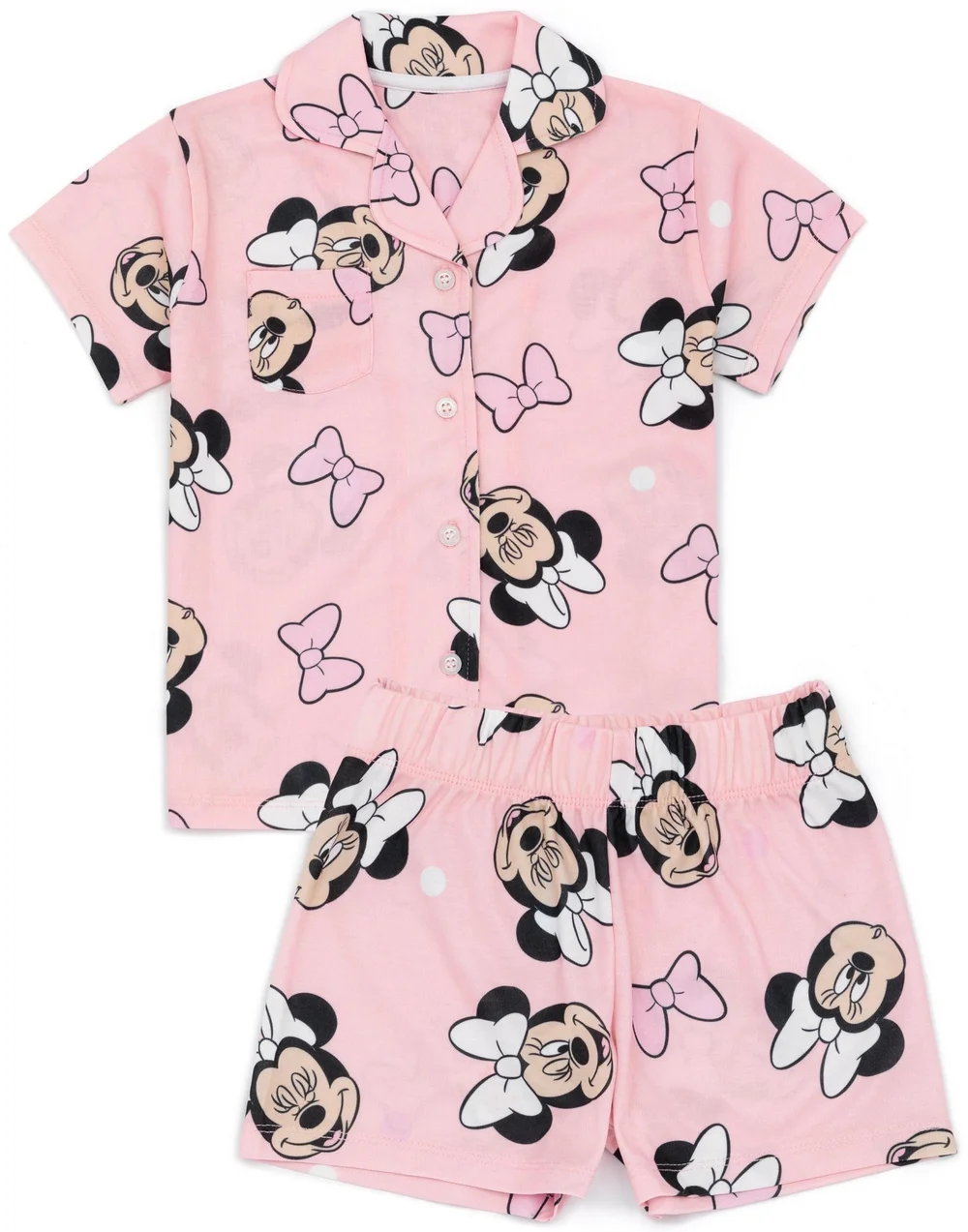 Vanilla Underground Disney Minnie Mouse Kids Shortie Pyjamas (18 Months-8 Years) - Age 7-8 Years Image 1