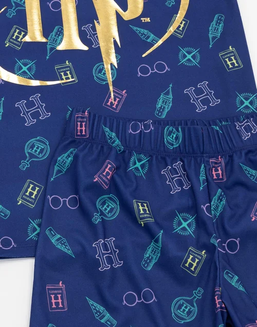 Harry Potter Kids Shortie Blue Pyjamas (5-14 Years) - Age 9-10 Years Image 2