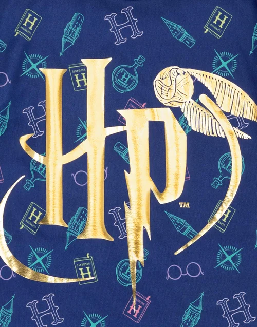 Harry Potter Kids Shortie Blue Pyjamas (5-14 Years) - Age 9-10 Years Image 3