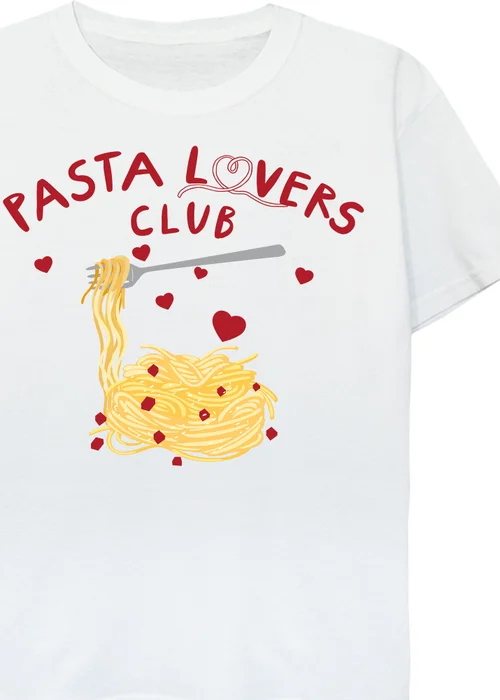 Ada & Ted Pasta Lovers Club Kids White T-Shirt (3-13 Years) - 12-13 yrs Image 2