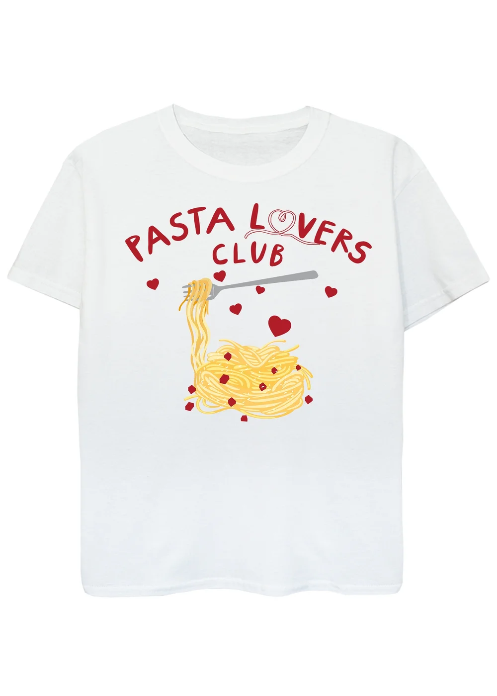 Ada & Ted Pasta Lovers Club Kids White T-Shirt (3-13 Years) - 12-13 yrs Image 1