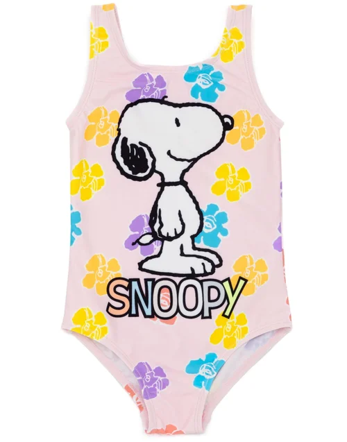 Peanuts Snoopy Kids Pink 1 Piece Swimsuit (18 Months-8 Years) - 18 - 24 Months Image 1