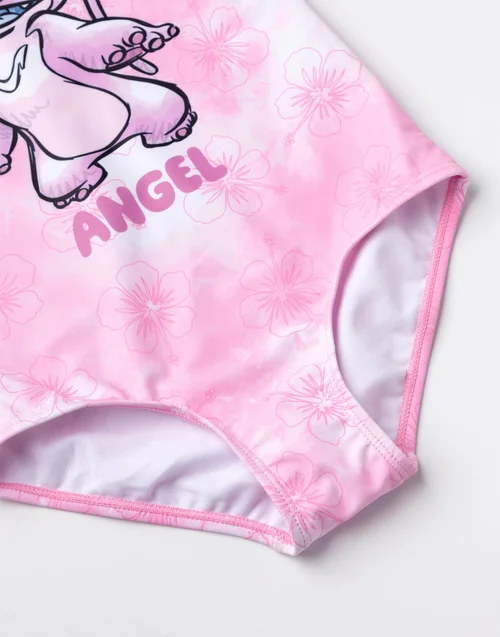 Vanilla Underground Disney Stitch Angel Kids Pink 1 Piece Swimsuit (5-14 Years) - Age 9-10 Years Image 5