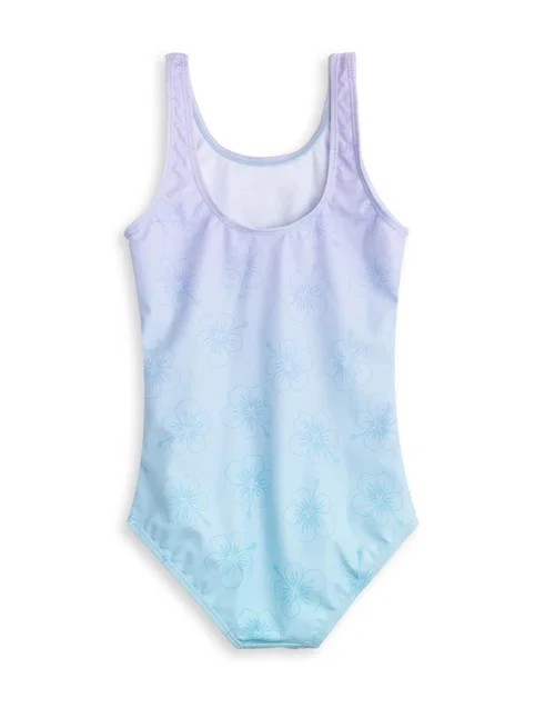 Disney Stitch Kids Multi Coloured Blue 1 Piece Swimsuit (5-14 Years) - Age 7-8 Years Image 2