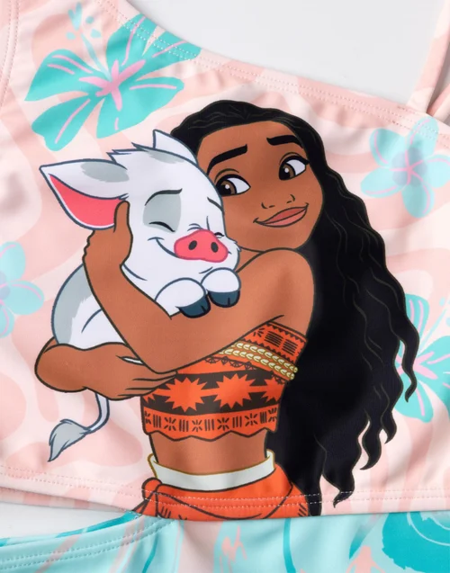 Disney Moana Kids Multi Coloured 1 Piece Swimming Costume (2-10 Years) - Age 6-7 Years Image 3