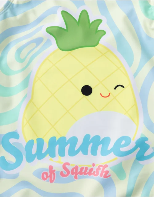 Vanilla Underground Squishmallows Kids Yellow 1 Piece Swimming Costume (5-14 Years) - Age 13-14 Years Image 3
