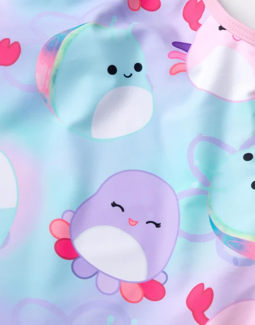 Squishmallows Kids Multi Coloured Blue 1 Piece Swimming Costume (5-14 Years) - Age 13-14 Years Image 3