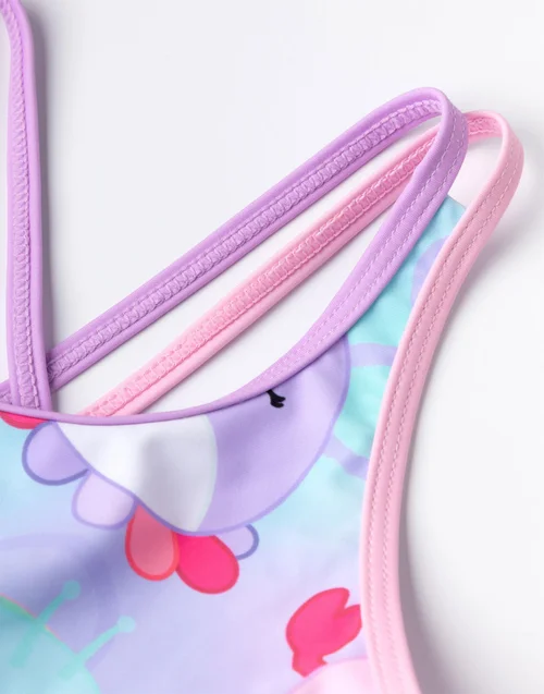 Squishmallows Kids Multi Coloured Blue 1 Piece Swimming Costume (5-14 Years) - Age 13-14 Years Image 4