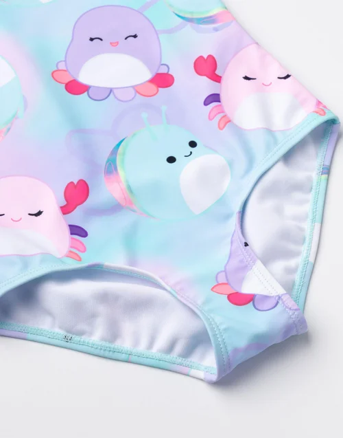 Squishmallows Kids Multi Coloured Blue 1 Piece Swimming Costume (5-14 Years) - Age 13-14 Years Image 5