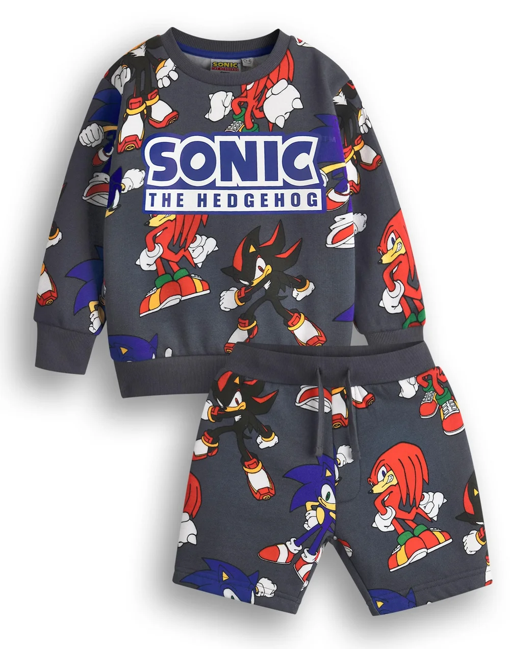 Sonic the Hedgehog Kids Sweatshirt & Shorts Set (3-10 Years) - Age 6-7 Years Image 1