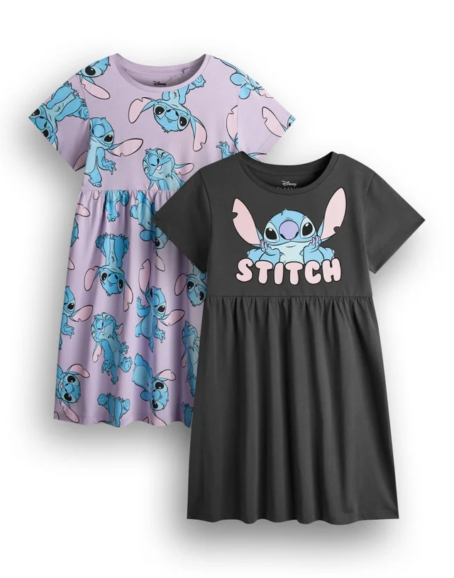 Vanilla Underground Disney Stitch Kids Dresses 2 Pack (5-14 Years)