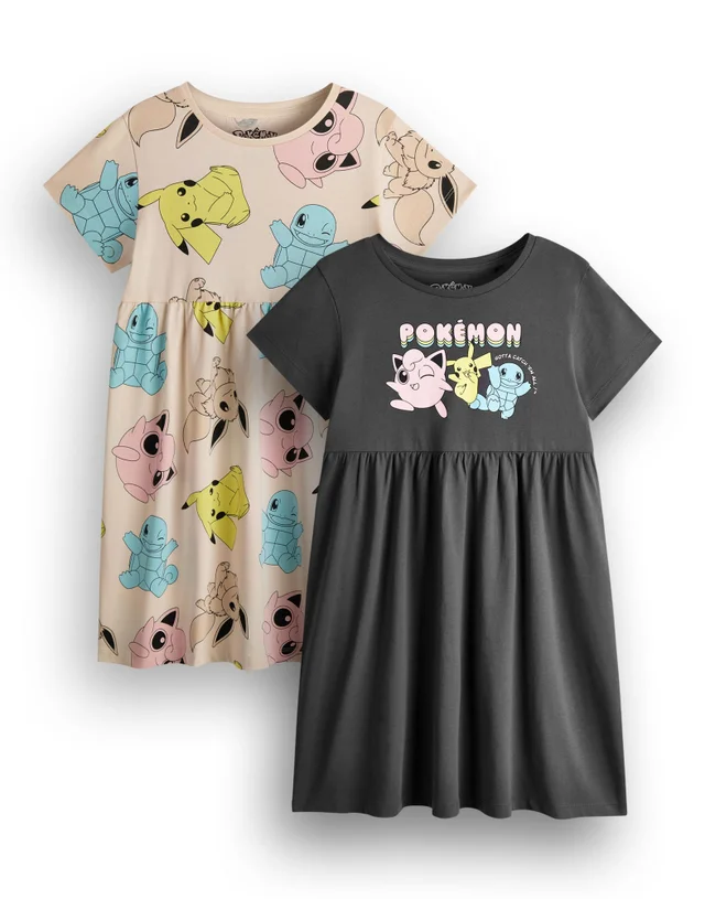Vanilla Underground Pokemon Kids Dresses 2 Pack (4-14 Years)