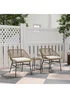 Outsunny Rattan Bistro Set Small Balcony Furniture with Cushion - One Size Image 1