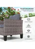 Outsunny Single Rattan Chair Garden Armchair with Cushions - One Size Image 4