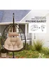 Outsunny Garden Egg Chair Outdoor Hanging Swing Chair Folding Basket - One Size Image 5