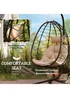 Outsunny Garden Egg Chair Outdoor Hanging Swing Chair Folding Basket - One Size Image 4