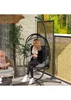 Outsunny Rattan Egg Chair with Installation Kit Indoor Outdoor Swing Chair - One Size Image 1
