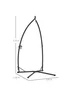 Outsunny Hammock Chair Stand Steel Frame Hammock Stand Only Black - One Size Image 3