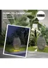 Outsunny Rattan Solar Lamp Auto On Off Garden Lantern - One Size Image 5