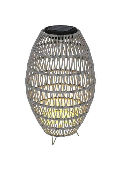 Outsunny Rattan Solar Lamp Auto On Off Garden Lantern - One Size Image 2