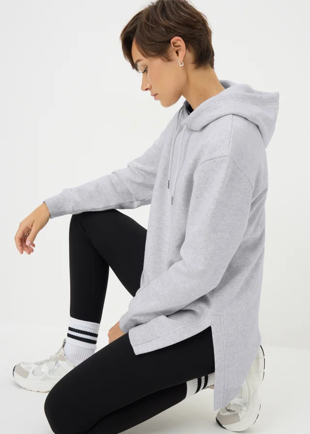 Grey Longline Hoodie