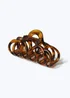 Muse Brown Oversized Loop Claw Clip - One Size Image 2