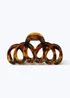 Muse Brown Oversized Loop Claw Clip - One Size Image 1