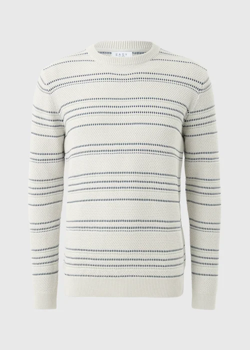 Cream Striped Knit Jumper - Extra Large Image 3