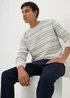 Cream Striped Knit Jumper - Extra Large Image 2