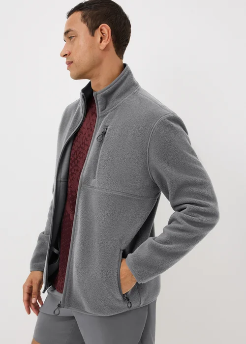 Souluxe Grey Funnel Neck Fleece - M Image 2