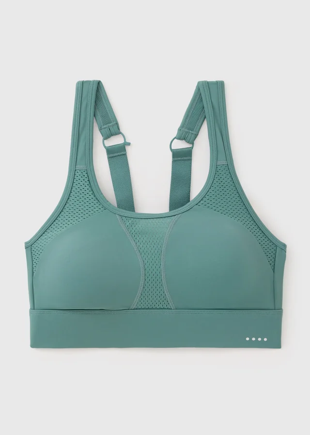 Souluxe Green Racer Sports Crop Top Bra