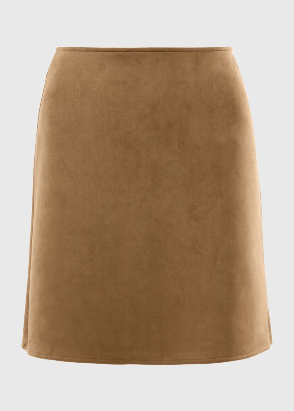 Tan Faux Suede Mini Skirt - 22 Image 3
