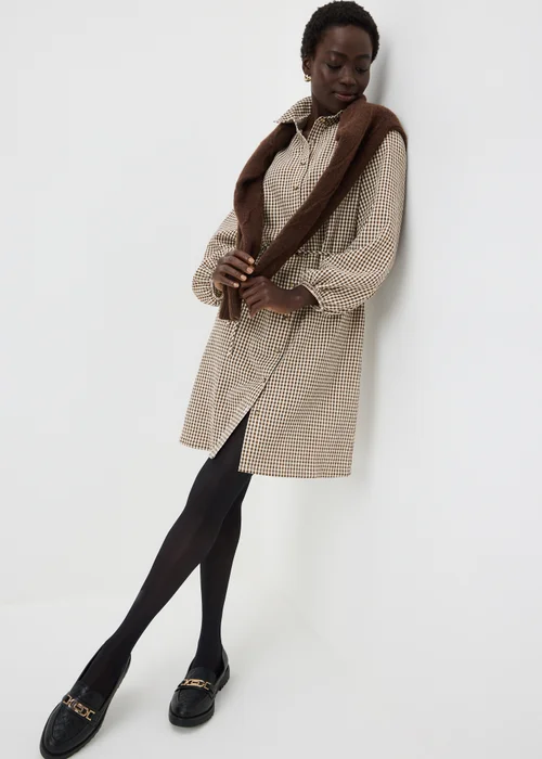 Chocolate Gingham Collar Dress - 18 Image 1