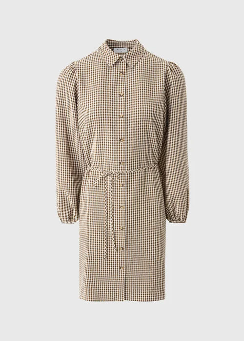 Chocolate Gingham Collar Dress - 18 Image 3