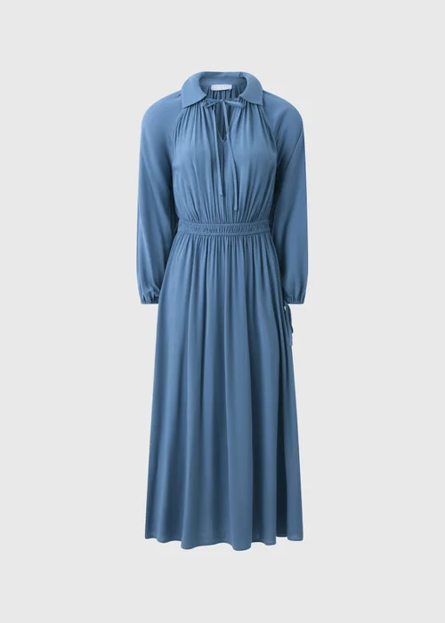 Blue Tie Neck Midaxi Dress - 20 Image 4