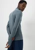 Souluxe Grey 1/4 Zip Sports Top - Small Image 3